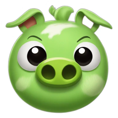 The green pig from Angry Birds sticker