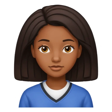 American female black highschool student sticker