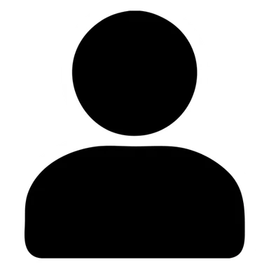 silhouette of a person, solid black fill, minimalist style sticker