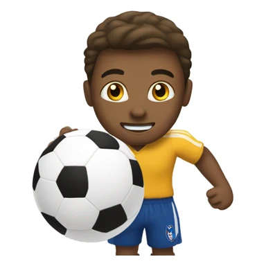 Football player playing soccer sticker
