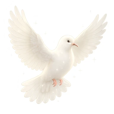 sparkly white dove sticker