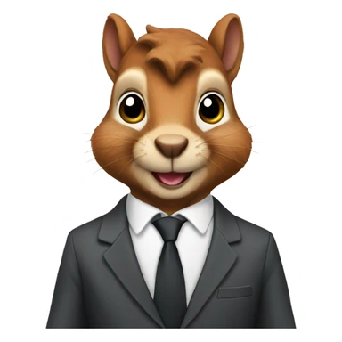 Squirrel in a suit sticker