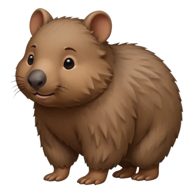 side view of walking wombat emoji sticker