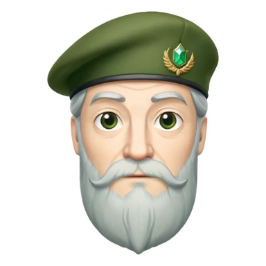Dumbledore green beret hat with decoration sticker