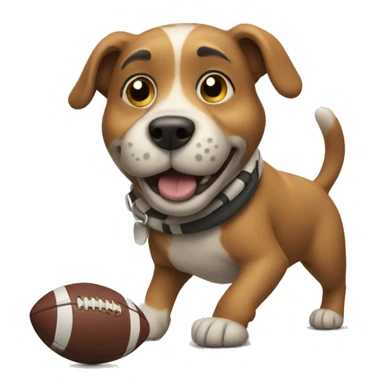 Dog playing football  sticker
