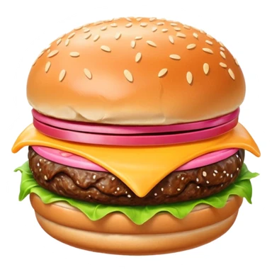 pink burger sticker