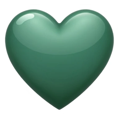 Quiero un corazón color verde pino sticker