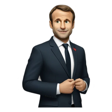 Macron avec le 49.3 sticker