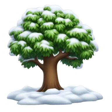 tree covered in snow  sticker