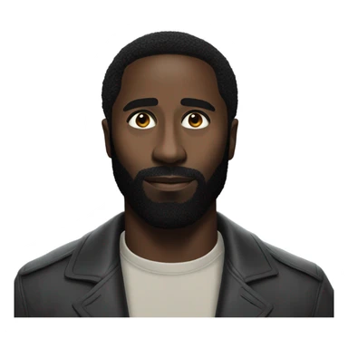 John David Washington realistic portrait sticker