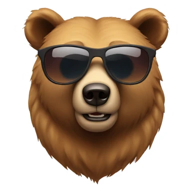 bear wearing sun glasses sticker