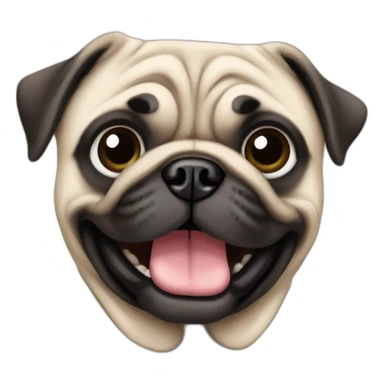 pug with finland background sticker