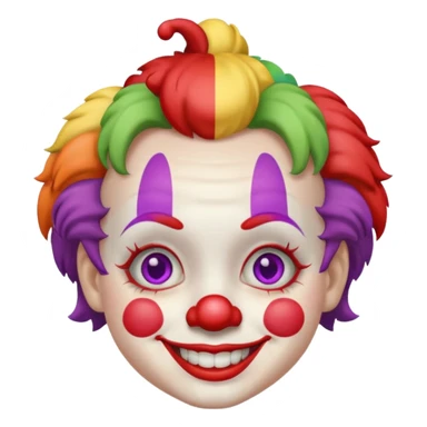 smll haired clown sticker