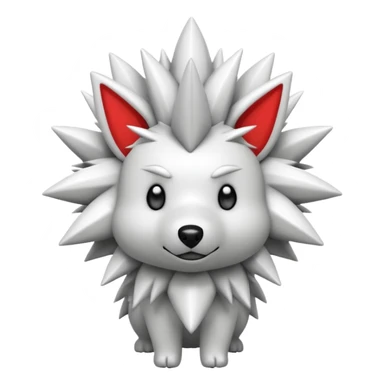 Edgy Colorless Unique Shaymin-Bagon-dog sticker