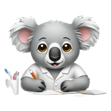 sick koala managing a project sticker