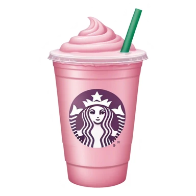 pastel pink juice in a starbucks cup sticker