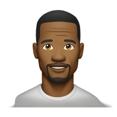 actor Jamie Foxx wearing t-shirt sticker