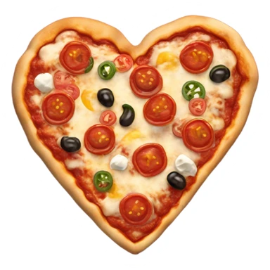 Heart pizza sticker