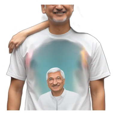 mia khalifa neckline tshirt hugging to Andres Manuel Lopez Obrador fronted sticker