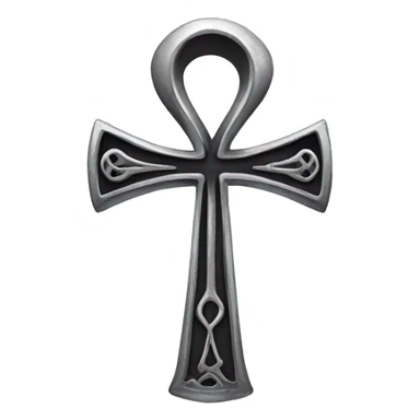 silver gothic ankh symbol sticker