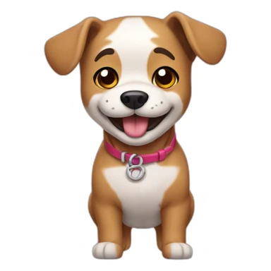 Perro saltando sticker