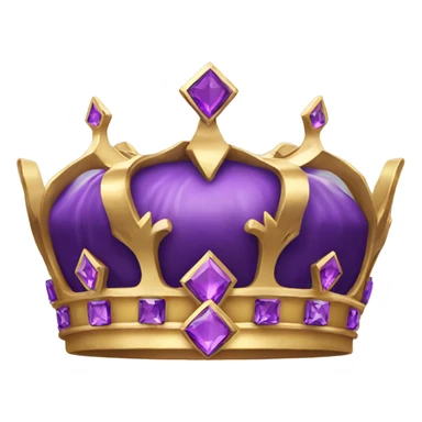 Purple And Gold Royal Gem Crown sticker