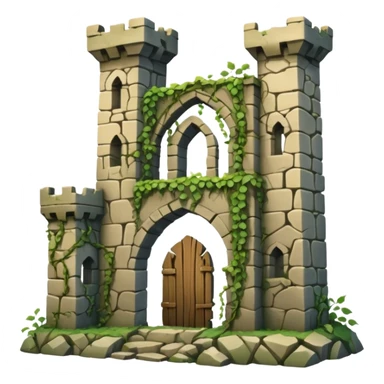 ruined castle sticker