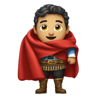 torero with a red blanket in hands sticker