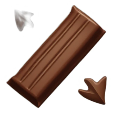 Chocolate bar with an arrow trending up sticker