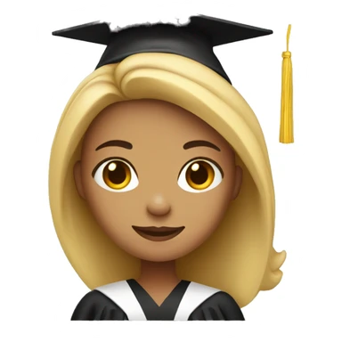 Girl with a Graduation gown sticker