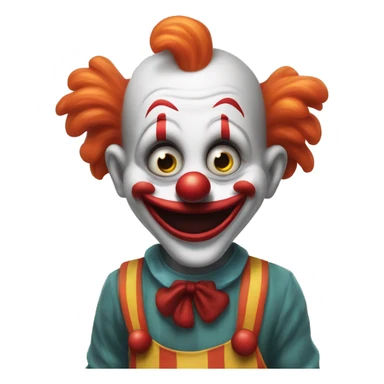goofy lil goober clown =oP sticker