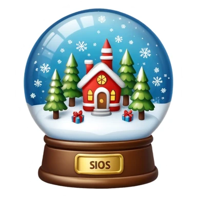 Christmas snowglobe sticker