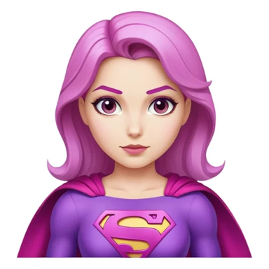 superwoman figure in pink and violet sticker