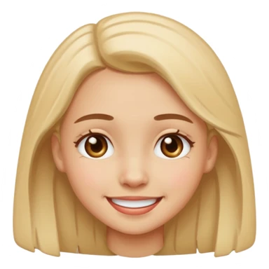 Girl smiling while crying sticker