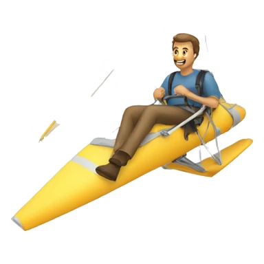 man on a hang glider sticker