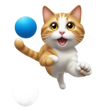 Cat playing ping pong sticker