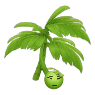 Chinois avec un palmier sur la tête sticker