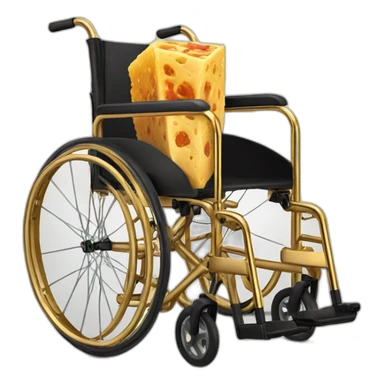 fresh meat cube golden wheelchair sticker