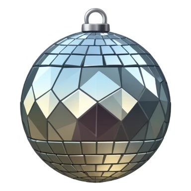 metallic mirrorball sticker