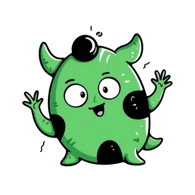 stinky green lines, hand drawn notion style doodle sticker