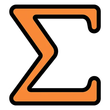 stylized sigma symbol with a modern twist sticker