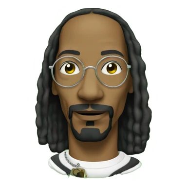 Snoop dog with weed symbols around him sticker