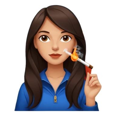 Windmill with on the top of the building a dutch flag and a white girl with long dark brown hair smoking a joint without filter. sticker