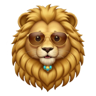 a sunglasses circus lion sticker