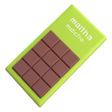 matcha chocolate bar sticker