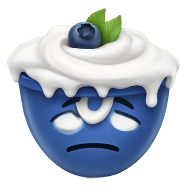 Bluberry top on yogurt sticker