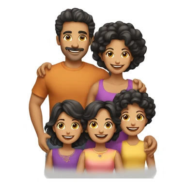 familia latina feliz sticker