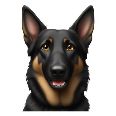 Black german shepherd begging sticker