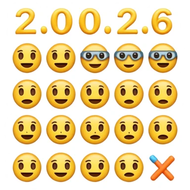 an animated emojis that turns the word "GEO NS" into "2026" sticker
