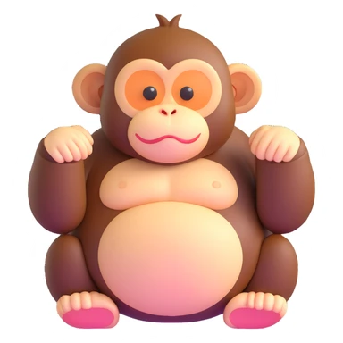super fat monkey sticker